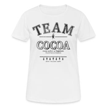 Équipe - Cocoa - T-shirt respirant Femme - blanc - Devant - AI Model Female 172 dark (172cm)