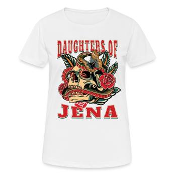 Jena Power-Frau filles de Jena Retro Flowers - T-shirt respirant Femme - blanc - Devant - AI Model Female 172 dark (172cm)