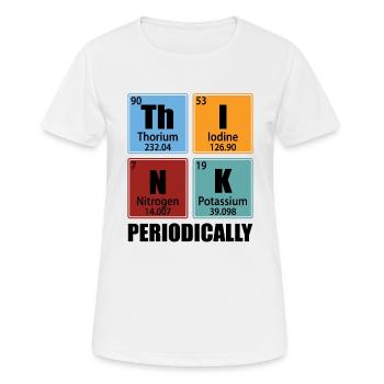 Periodisch denken - Elemente des Periodensystems - Frauen T-Shirt atmungsaktiv - Weiß - Vorne - AI Model Female 172 dark (172cm)