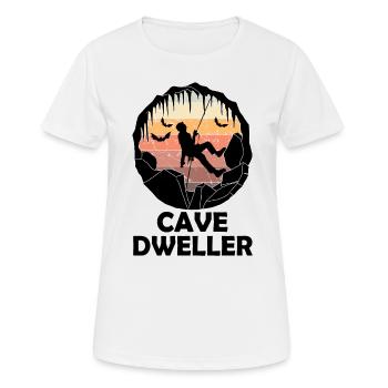 Cave Dweller - Spéléologie - Cave Explorer Spéléologie - T-shirt respirant Femme - blanc - Devant - AI Model Female 172 dark (172cm)