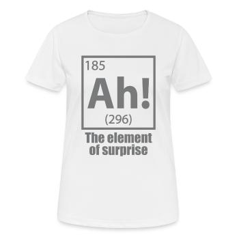 Ah! The Element of Surprise - Women's Breathable T-Shirt - white - Front - AI Model Female 172 dark (172cm)