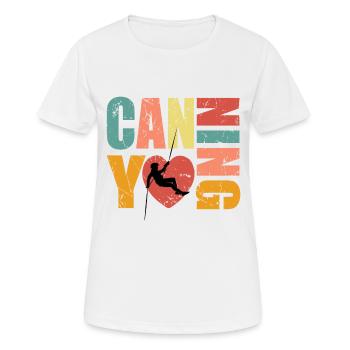 J’adore le canyoning Canyer - T-shirt respirant Femme - blanc - Devant - AI Model Female 172 dark (172cm)