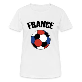 Frankreich Fußball Fan - Frauen T-Shirt atmungsaktiv - Weiß - Vorne - AI Model Female 172 dark (172cm)