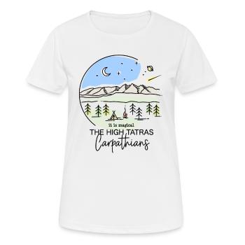 Hautes-Carpates Randonnée Souvenirs Camping Pologne - T-shirt respirant Femme - blanc - Devant - AI Model Female 172 dark (172cm)