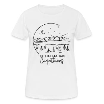High Carpathians Hiking Bears Camping Souvenirs - Women's Breathable T-Shirt - white - Front - AI Model Female 172 dark (172cm)