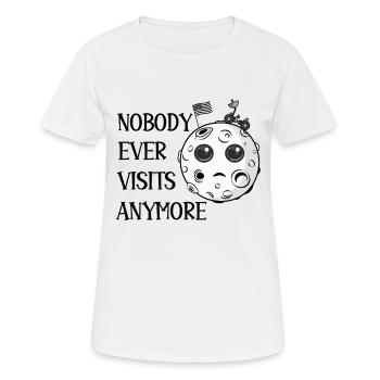 Lustige Mondlandung, die niemand mehr besucht - Frauen T-Shirt atmungsaktiv - Weiß - Vorne - AI Model Female 172 dark (172cm)
