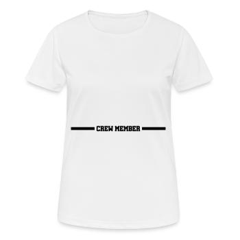 Membres d’équipage - T-shirt respirant Femme - blanc - Devant - AI Model Female 172 dark (172cm)