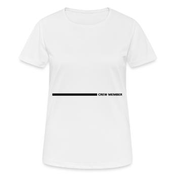 membre d’équipage - T-shirt respirant Femme - blanc - Devant - AI Model Female 172 dark (172cm)