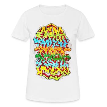 Acab alphabet graffiti - Women's Breathable T-Shirt - white - Front - AI Model Female 172 dark (172cm)