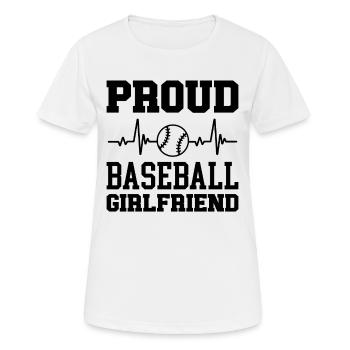 Baseball Baseball Ami Joueur de baseball - T-shirt respirant Femme - blanc - Devant - AI Model Female 172 dark (172cm)