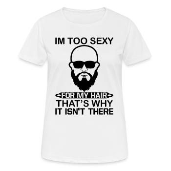 Perte de cheveux - T-shirt respirant Femme - blanc - Devant - AI Model Female 172 dark (172cm)