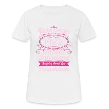 Prinzessin seit 1982 Geburtstag 1982 - Frauen T-Shirt atmungsaktiv - Weiß - Vorne - AI Model Female 172 dark (172cm)