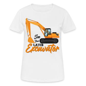 Pelle Pilote Pelle Permis de conduire Pelle rétro - T-shirt respirant Femme - blanc - Devant - AI Model Female 172 dark (172cm)