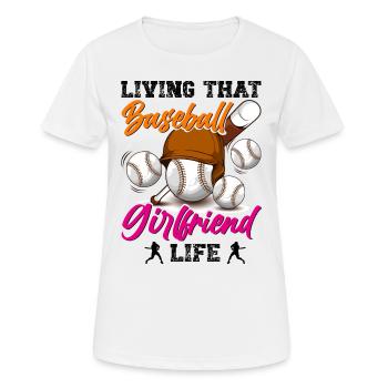 Baseball Spieler Baseball Spielerin Baseball Team - Frauen T-Shirt atmungsaktiv - Weiß - Vorne - AI Model Female 172 dark (172cm)