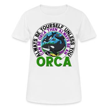 Orca Ozean Wal Orca Fan Meerestier - Frauen T-Shirt atmungsaktiv - Weiß - Vorne - AI Model Female 172 dark (172cm)