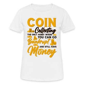 Numismates Collectionneurs de pièces Collectionneur de pièces Numismates - T-shirt respirant Femme - blanc - Devant - AI Model Female 172 dark (172cm)