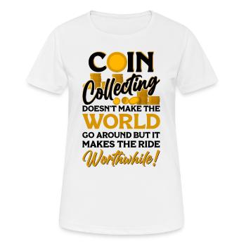 Numismates Collectionneurs de pièces Collectionneur de pièces Numismates - T-shirt respirant Femme - blanc - Devant - AI Model Female 172 dark (172cm)