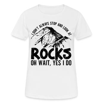 Étudiant en géologie - T-shirt respirant Femme - blanc - Devant - AI Model Female 172 dark (172cm)