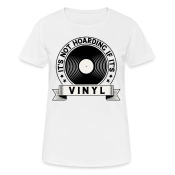 Retro Vinyl Sammlung Schallplatte Plattenspieler - Frauen T-Shirt atmungsaktiv - Weiß - Vorne - AI Model Female 172 dark (172cm)