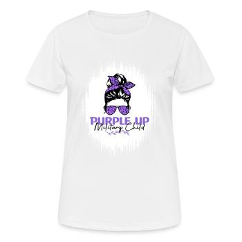 Purple Up For Military Kids Girls Purple Uppurple - Frauen T-Shirt atmungsaktiv - Weiß - Vorne - AI Model Female 172 dark (172cm)