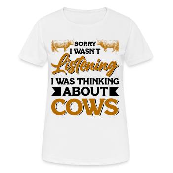 Scottish Highland cattle Highland Cattle - Women's Breathable T-Shirt - white - Front - AI Model Female 172 dark (172cm)