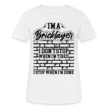 Masonry, masonry, bricklayer, apprentice, mason, master - Women's Breathable T-Shirt - white - Front - AI Model Female 172 dark (172cm)