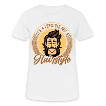 Mullet Coiffure Vokuhila Coiffure - T-shirt respirant Femme - blanc - Devant - AI Model Female 172 dark (172cm)