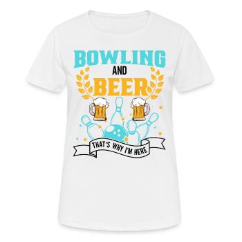 Bowling Skittles Bowler Bowling Club - Women's Breathable T-Shirt - white - Front - AI Model Female 172 dark (172cm)
