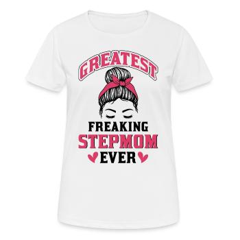 Stiefmutter Muttertag Stiefmama Mutter - Frauen T-Shirt atmungsaktiv - Weiß - Vorne - AI Model Female 172 dark (172cm)