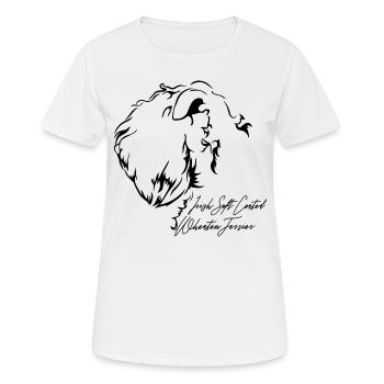 IRISH SOFT COATED WHEATEN TERRIER Profil Chiens - T-shirt respirant Femme - blanc - Devant - AI Model Female 172 dark (172cm)
