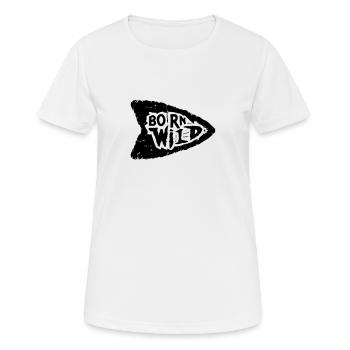 Flèche sauvage née - T-shirt respirant Femme - blanc - Devant - AI Model Female 172 dark (172cm)