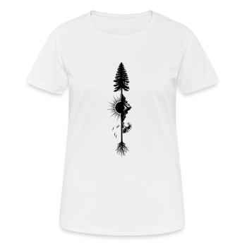 Totem de la nature élémentaire - T-shirt respirant Femme - blanc - Devant - AI Model Female 172 dark (172cm)