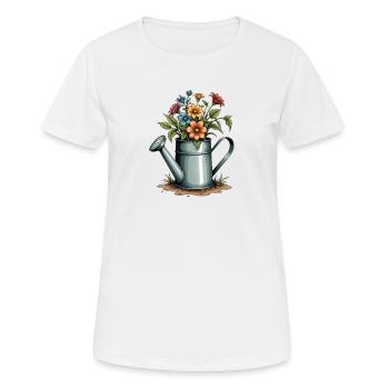 Gießkanne Bloom - Frauen T-Shirt atmungsaktiv - Weiß - Vorne - AI Model Female 172 dark (172cm)