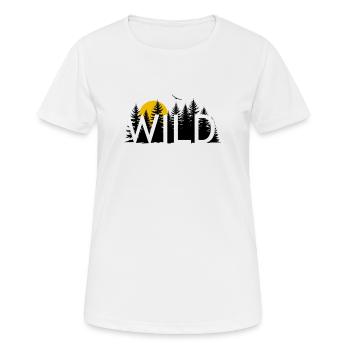 Wild Pine Sonnenuntergang - Frauen T-Shirt atmungsaktiv - Weiß - Vorne - AI Model Female 172 dark (172cm)