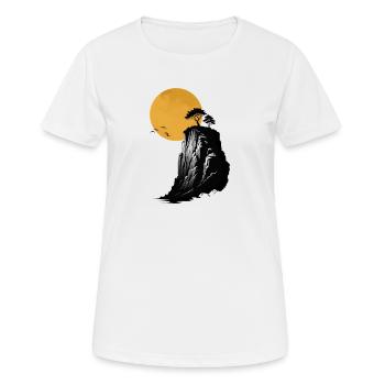 Solitude à flanc de falaise - T-shirt respirant Femme - blanc - Devant - AI Model Female 172 dark (172cm)