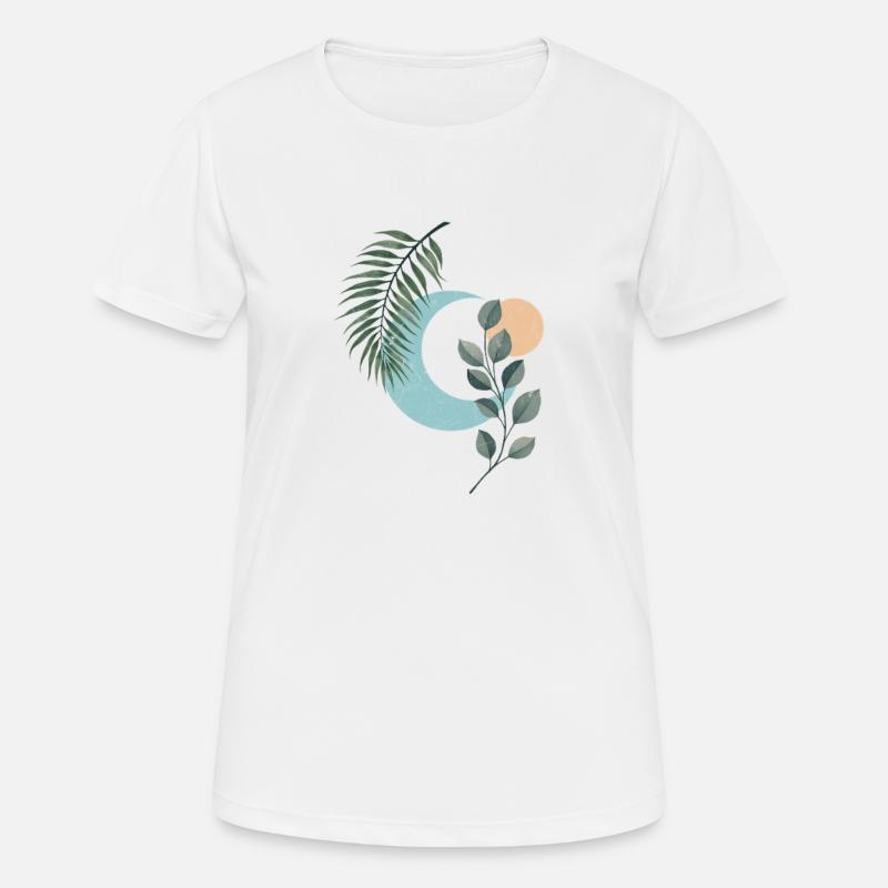 Botanical Moon Sun Serenity - Women's Breathable T-Shirt - white
