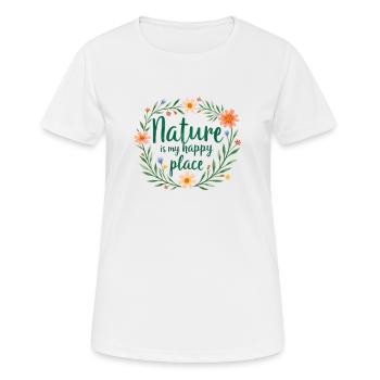Floral Hope Word Art - Women's Breathable T-Shirt - white - Front - AI Model Female 172 dark (172cm)