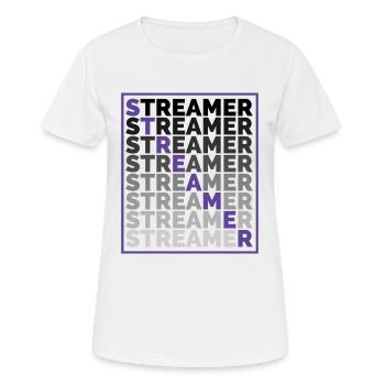Cool streamer & gamer design with frame - Women's Breathable T-Shirt - white - Front - AI Model Female 172 dark (172cm)