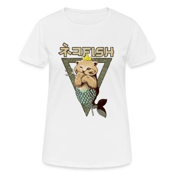 Wels König - Frauen T-Shirt atmungsaktiv - Weiß - Vorne - AI Model Female 172 dark (172cm)