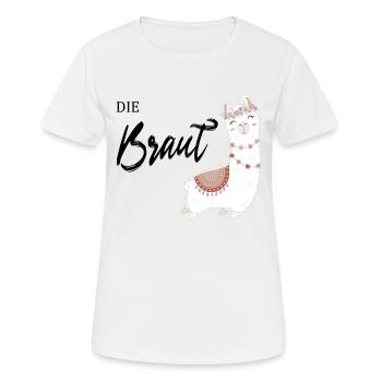 Braut Alpaka Geschenk Junggesellenabschied Frauen - Frauen T-Shirt atmungsaktiv - Weiß - Vorne - AI Model Female 172 dark (172cm)