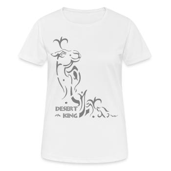 Kamel - Frauen T-Shirt atmungsaktiv - Weiß - Vorne - AI Model Female 172 dark (172cm)