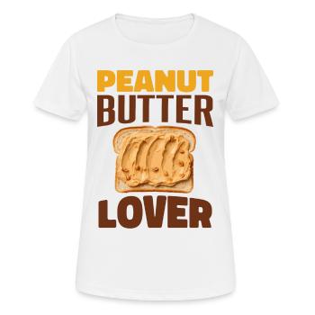 Amateur de beurre de cacahuète - T-shirt respirant Femme - blanc - Devant - AI Model Female 172 dark (172cm)