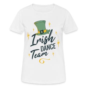 Irish Dance Team - Frauen T-Shirt atmungsaktiv - Weiß - Vorne - AI Model Female 172 dark (172cm)