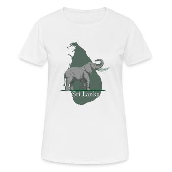 Sri Lanka elephant - Women's Breathable T-Shirt - white - Front - AI Model Female 172 dark (172cm)