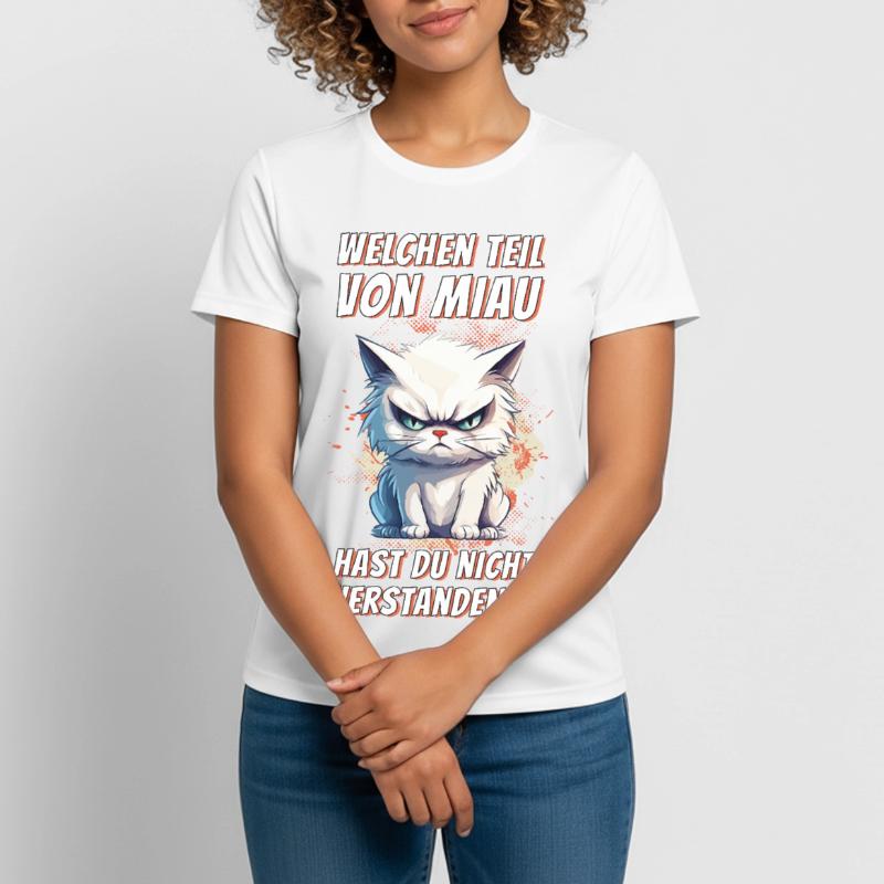 cat grumpy grumpy grumpy meow funny Women's Breathable T-Shirt