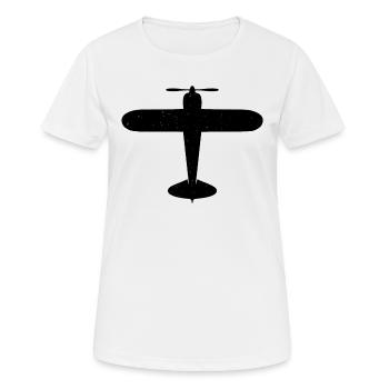 Hélice d’avion Avion volant - T-shirt respirant Femme - blanc - Devant - AI Model Female 172 dark (172cm)