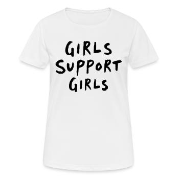 Filles Soutien Filles Amitié - T-shirt respirant Femme - blanc - Devant - AI Model Female 172 dark (172cm)