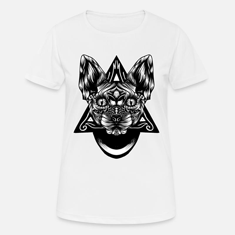 Sphynx pattern bw - Women's Breathable T-Shirt - white