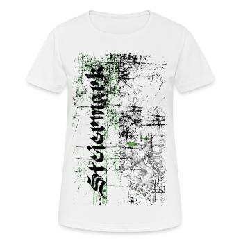 Steiermark - Frauen T-Shirt atmungsaktiv - Weiß - Vorne - AI Model Female 172 dark (172cm)