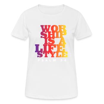 culte F - T-shirt respirant Femme - blanc - Devant - AI Model Female 172 dark (172cm)
